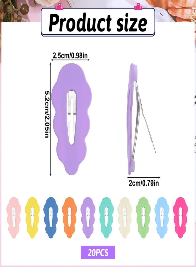 Matwsec 20Pcs Candy Colored Snap Hair Clips for Girl, Cute Hair Clips for Infant Fine Hairs 2 Inch, Non Slip Barrettes Hairpin Accessories for Baby Girl Teens Toddler Kids - Image 2